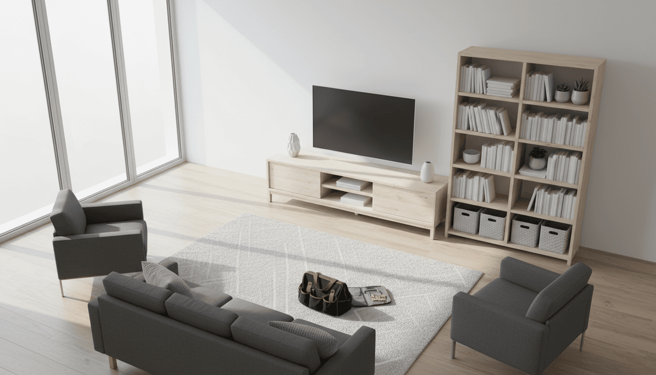 Fully assembled modern living room furniture